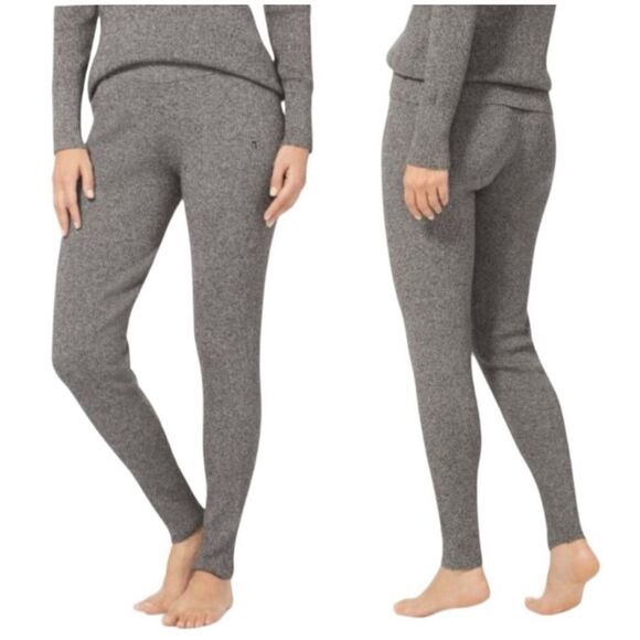 TOMMY JOHN Ribbed Heather Gray Lounge Knit Leggings Jogger Sweatpants Size M - Picture 1 of 9